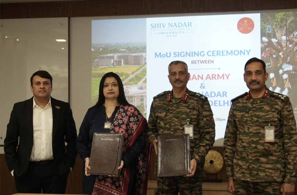 Indian Army Signs MoU With Shiv Nadar University for Veer Naris